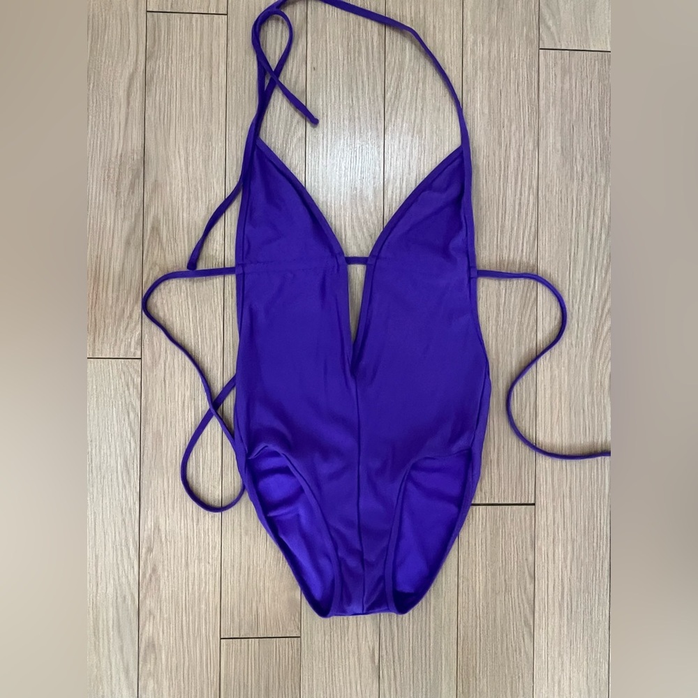 American Apparel Purple One Piece Swimsuit